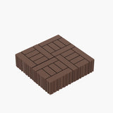 H Style 12" Patio Deck Tiles, DIY Module Interlocking Decking Tiles Floor Tile,Easy and Quick W206P195972
