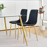 Modern simple light luxury dining black home bedroom stool back dressing student desk W210122575