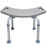 Gray Shower Chair with Square PE Blow-molded Seat and Aluminum Tube Frame 04671840