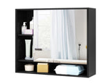 2 in 1 Mirrored Bathroom Wall Cabinet, Space-Saving Medicine Cabinet with Hidden Storage & Shelves 16479845