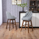 ZUN COOLMORE Bar Stools Set of 2 Counter Height Chairs with Footrest for Kitchen, Dining Room And 360 W395P145292