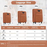Softside Luggage Expandable 3 Piece Set Suitcase Upright Spinner Softshell Lightweight Luggage N732P198614G