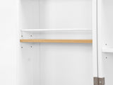 Kitchen Pantry Cabinet White Storage Cabinet Food Pantry with Doors and Adjustable Shelves W409P262446