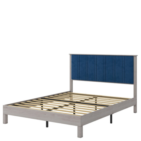 ZUN King Bed Frame, with Headboard Bed Frame with upholstered headboard / Foundation with 66014486