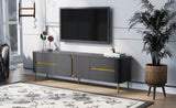 ZUN U-Can TV Stand for TVs up to 80 Inches, Modern Entertainment Center Media Console with 4 Drawers and N724P170542B