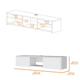 ZUN White 2-Door Floating TV Stand B062P175187