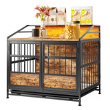Multi-function Furniture Style Dog Crates Storage, Dog Crate Furniture Large Wooden Dog Kennel W840P291741