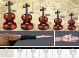 GV201 4/4 Classic Solid Wood Violin Case Bow Violin Strings Rosin Shoulder 23481040
