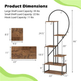 2PCS metal plant rack with 6 metal hooks 43234307