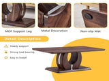 Modern Minimalist Walnut Dark Brown Texture Sticker-Patterned MDF Rectangular Coffee Table. Add a W1151P230544