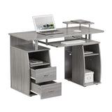 ZUN Complete Computer Workstation Desk With Storage, Grey 62969010