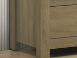 ZUN Modern Style 1pc Dresser with 6 Drawers Black Handles Coffee Gray Oak Finish Furniture B011P193962