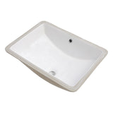 ZUN Bathroom Sink Rectangle Deep Bowl Pure White Porcelain Ceramic Lavatory Vanity Sink Basin with W122552210