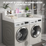 Washer Dryer Countertop, Laundry Wood Shelf Topper with Edge, 54" Width x 27.5" Depth Double Layer W2641P279969