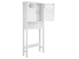 Double Door Fork Toilet Cabinet White 62734971