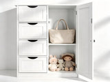() 4-Drawer 1-Cabinet-Door Vertically Textured Painted MDF Bathroom Vanity 18772676