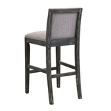 30.5 Inch Height Bar Stools set of 2, Rubber wood Frame,fabric Sponge cushion and Upholstered N780P192217B