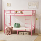 Twin Over Twin Bunk Bed for Kids Teens Adults, Heavy Duty Metal Bunk Bed with 47332895