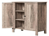 Washed Grey MDF Bathroom Tall Cabinet with Melamine Finish, Double Doors, 23.6*11.8*31.5in 08862214