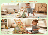 Multifunctional Toddler Learning Walking Toy with Shape Sorter Bead Maze Gear Mirror Counting Beads, 98625309