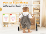 Multi-Functional Baby Activity Walker, Anti-O-Leg Design Wooden Walker with Storage for Toddlers 82574358