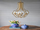 4 - Light Metal Chandelier, Hanging Light Fixture with Adjustable Chain for Kitchen Dining Room W2078138931