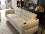 Zoe Modern style Sofa made with wood and Gold accents in Cream G150109333