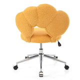 ZUN 360&deg;Swivel Height Adjustable,Swivel Chair,Teddy fabric,home office chair W680P143491