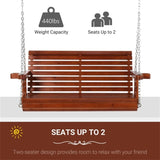 2 Seater Outdoor Patio Swing Chair-Brown 37604900