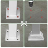 Handrails for Outdoor Steps, Iron Handrail Fits 1 Step, Transitional Handrail with Installation Kit, 39166207