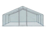 20 x 10 ft Large Metal Chicken Coop, Walk-in Poultry Cage Chicken Hen Run House with Waterproof 65573596