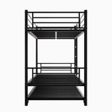 Twin Bunk Bed with Trundle Metal Bunkbeds with Ladder and Full-Length Guardrail, Noise Free, No Box W840P196829