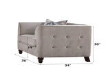 Cyndi Tan Velvet Chair W/Pillow B2726P401437