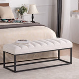 Metal Base Upholstered Bench for Bedroom for Entryway W68049948