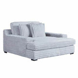 Man Wah Presley Corduroy Chaise Armchair, Fog B2707P311001