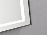60 x 28 Inch LED Bathroom Mirror with Front and Backlight, Wall Mounted Vanity Mirror with Aluminum W2287P354857