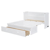 Full Size Murphy Bed with USB Port and a Large Drawer, White N708P205903K