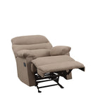 Light Brown Recliner with Pillow Top Armrest B062P215432