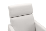 ZUN Modern Upholstered Rocker Nursery Chair Plush Seating Glider Swivel Recliner Chair, Beige PP297876AAA