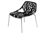 4pcs Bird's Nest Style Lounge Chair Black 75540530