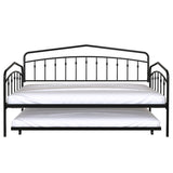 Fox twin daybed with twin trundle, Black B083P154245