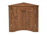 Brown Triangle Bathroom Storage Cabinet with Adjustable Shelves, Freestanding Floor Cabinet for Home 70212675