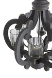 Farmhouse Chandelier, 6-Light Wood Chandelier Pendant Light Fixture with Adjustable Chain for Dining W2078137920