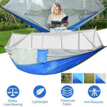 ZUN Camping Hammock, Portable Double Hammock with Net,600lbs Load 2 Persons Hammock w/Mosquito Net 83835081