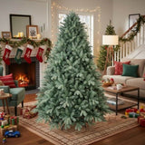 4FT Christmas Tree Artificial Plant with 592 Tips PVC Blue Green Tree Hinged Branches Stable Stand 05137138
