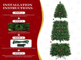 Prelit Pencil Christmas Tree, 9ft Premium Artificial Tree, Warm White Lights & Multi-color Realistic W2773P524790