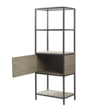 ZUN 3-Shelf Bookcase with Storage Cabinet B035118581