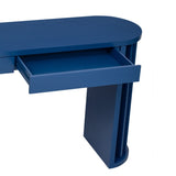 U_Style 59-inch Long Console Table,Oak Veneer Sofa Table,Curved and Straight Line Design,Behind the N711P290711V