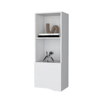 ZUN Pima Wall Cabinet in Melamine With One Door, White B128P237130