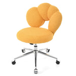 ZUN 360&deg;Swivel Height Adjustable,Swivel Chair,Teddy fabric,home office chair W680P143491